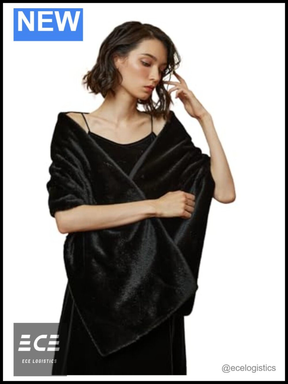 Faux Fur Shawl Wrap Shrug Stole Scarf Winter Bridal Wedding Cover Up